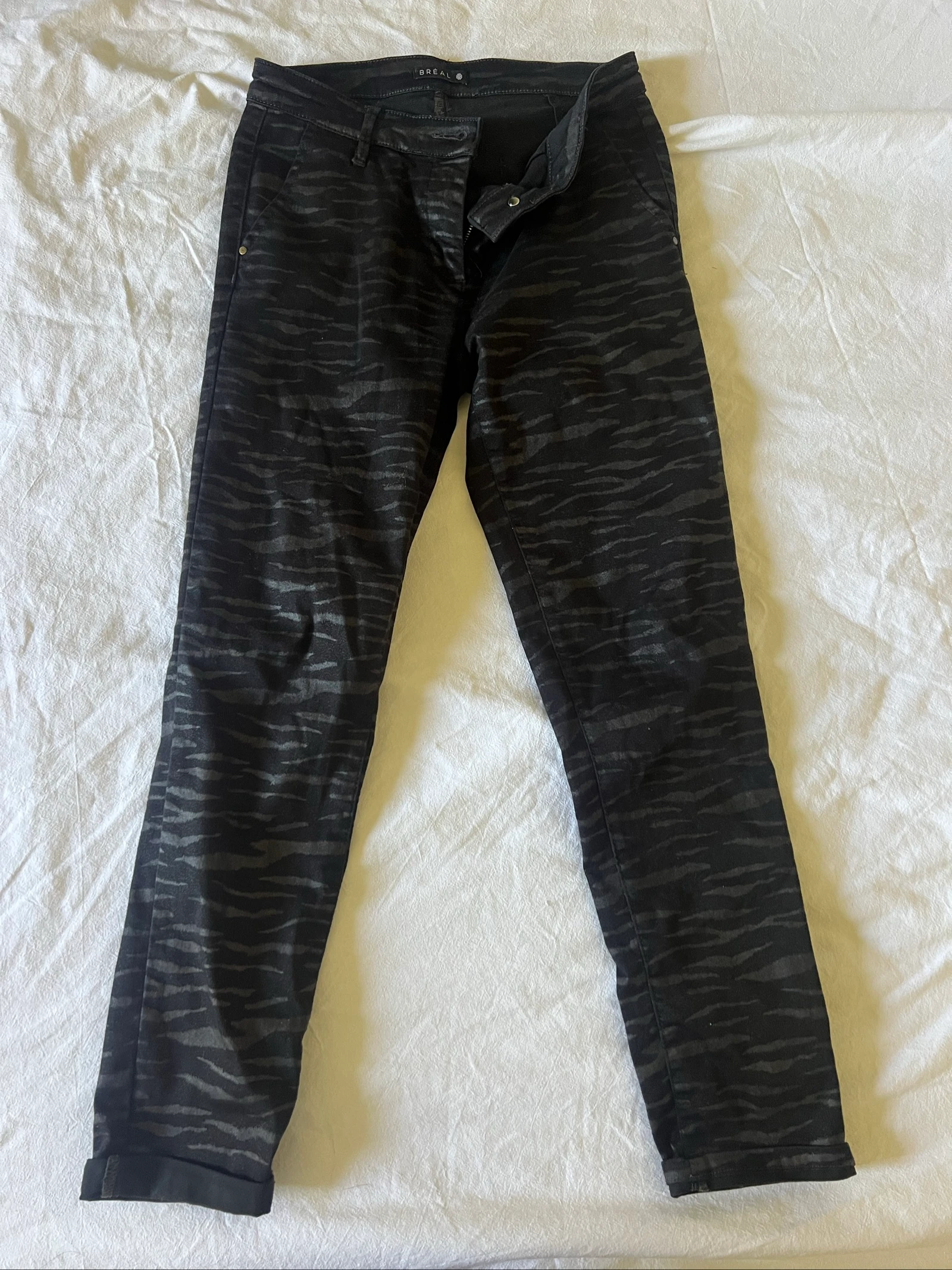 Pantalon 7/8ieme zèbre noir breal